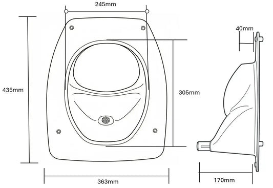 Abmessungen Trenntoilette Privy 500