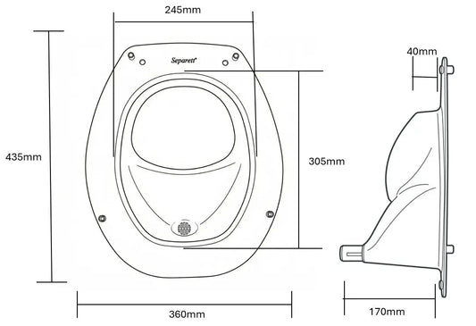 Abmessungen Trenntoilette Privy 501