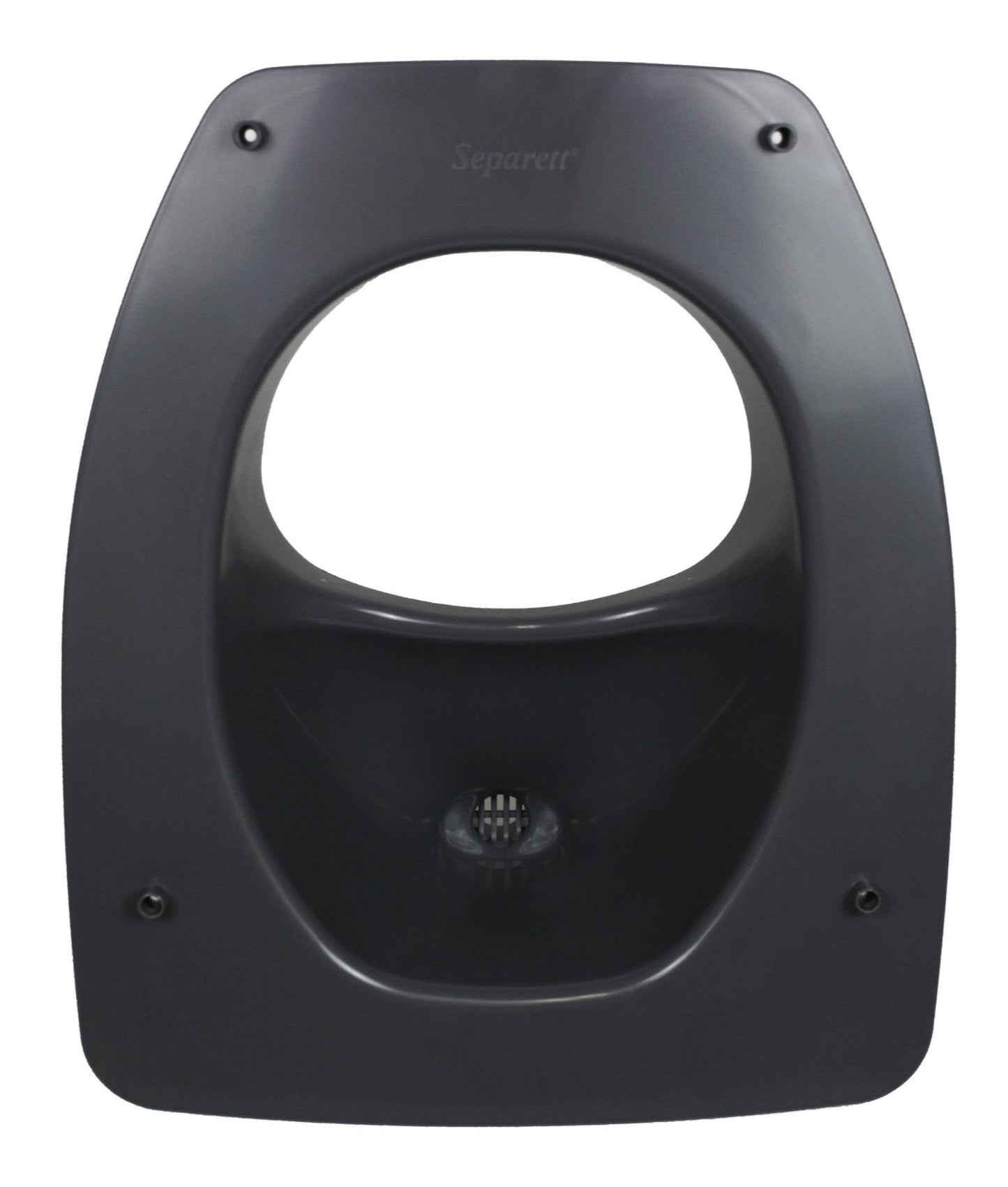 Privy con asiento de madera gris