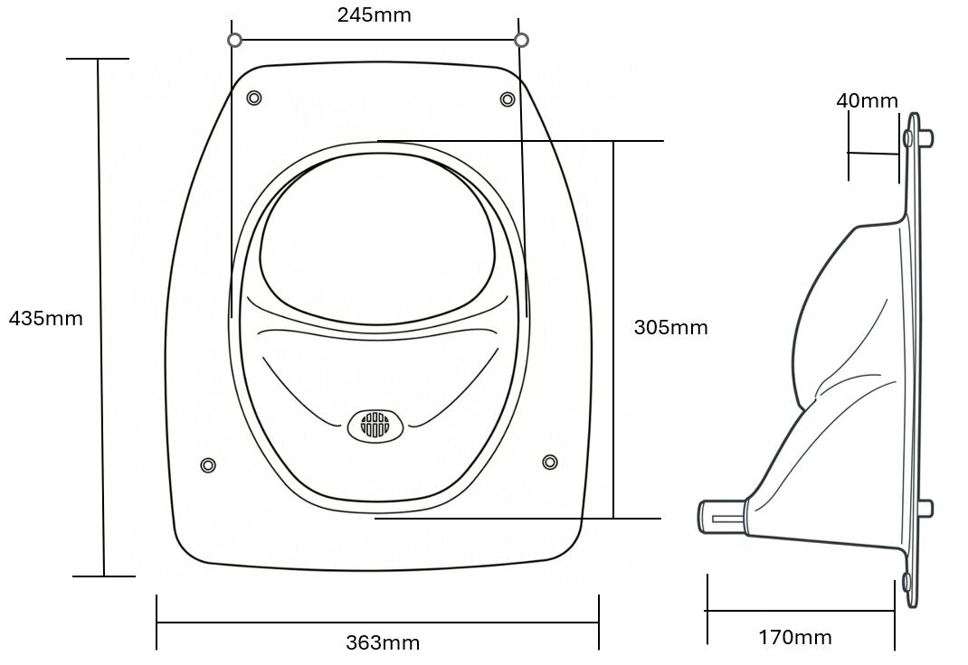 Abmessungen Trenntoilette Privy 500