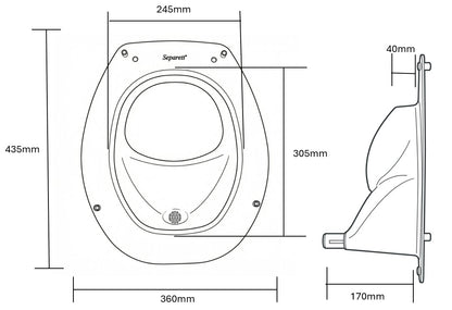 Abmessungen Trenntoilette Privy 501